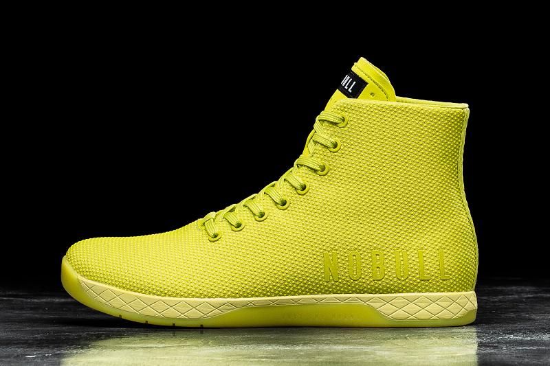 Men\'s Nobull High-Top Neon Lime Trainers Light / Green | SG J2420P